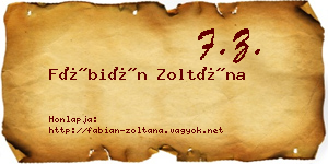 Fábián Zoltána névjegykártya